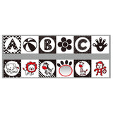 સંવેદનાત્મક કાપડ પુસ્તક બાળકોના રમકડાં 0 12 મહિના નવજાત બેડ પારણું બમ્પર કાળા અને સફેદ પ્રાણી શાંત પુસ્તકો મોન્ટેસરી બાળકોના પુસ્તક રમકડાં