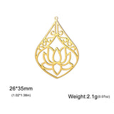 EUEAVAN 5pcs Unalome Lotus Flower Pendant Buddha Buddhism Om Yoga Charms Necklace Earrings Amulet Jewelry Making Supplies DIY