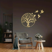 Metal Crafts Wall Art - Tree of Life for Outdoor Courtyard | Elegant Anniversary Gift and Home Decoration Logo