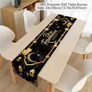 Ramadan Table Runner Eid Mubarak Decor For Home 2025 Tablecloth Islamic Muslim Party Supplies Ramadan Kareem Eid Al-Fitr Gifts