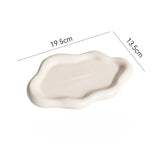 Silver Ceramic Plate Dish Irregular Tray Decorative Tray Storage Plate Household Snack Dish Shooting Props Shop Display