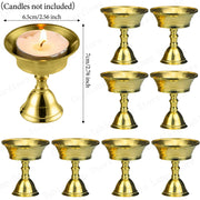 4-50Pcs Diwali Diya Lamp Brass Oil Lamp Copper Butter Lamp Holder Traditional Indian Oil Lamp for Puja Kuber Indian Diwali Gifts