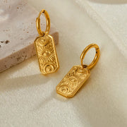 મહિલાઓ માટે UHBINYCA ડેવિલ્સ આઈ પેન્ડન્ટ ઇયરિંગ્સ, સ્ટેનલેસ સ્ટીલ ગોલ્ડ પ્લેટેડ એન્ટી રસ્ટ જ્વેલરી