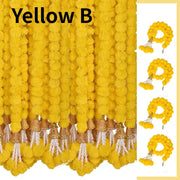 સજાવટ માટે ૫-૫૦ પીસીએસ મેરીગોલ્ડ ફૂલનો માળા કૃત્રિમ ફૂલો લગ્ન ભારતીય સજાવટ દિવાળી પૂજા ડે ઓફ ધ ડેડ મેક્સિકન ૧.૫ મી.