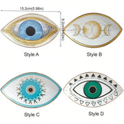 Home Decoration Eye Shape Jewelry Tray Ceramic Oval Decorative Plate Modern Art Style Trinket Plate Key