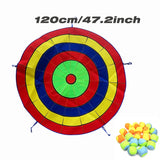Dartboard Game Set Round Cloth Dart Board Outdoor Hrowing Sticky Ball Target Toy With 20 Balls for Parent-child Interaction Game