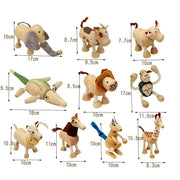 Wooden Action Toy Figures Simulation Animal Movable Joint Model Doll Elephant Monkey Giraffe Lion Educational Toys For Children