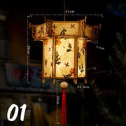 ચંદ્ર ઉત્સવ રેબિટ લાઇટ મધ્ય પાનખર ઉત્સવ ફાનસ બનાવવાનું DIY મટીરીયલ રેટ્રો પોર્ટેબલ પેલેસ ફાનસ ફૂલ કાગળ ફાનસ