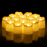 6/96Pcs Flameless LED Electronic Candle Dropping Wax Tea Light Realistic Flames Led Lamp Christmas Halloween Wedding Home Decor