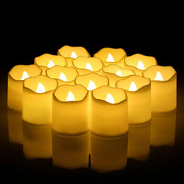 6/96Pcs Flameless LED Electronic Candle Dropping Wax Tea Light Realistic Flames Led Lamp Christmas Halloween Wedding Home Decor