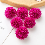 100PCS Artificial Hydrangea Flowers Wholesale Wedding Home Party Room Decoration Christmas Candy Box Fake Silk Scrapbook Plants