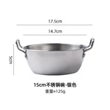 1pcs Stainless Steel Korean Style Pot Golden Sauce Dishes Appetizer Serving Dishes Sets Tray Spice Plates Kitchen Tableware