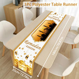 Ramadan Table Runner Eid Mubarak Decor For Home 2025 Tablecloth Islamic Muslim Party Supplies Ramadan Kareem Eid Al-Fitr Gifts