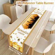 Ramadan Table Runner Eid Mubarak Decor For Home 2025 Tablecloth Islamic Muslim Party Supplies Ramadan Kareem Eid Al-Fitr Gifts