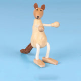 Wooden Action Toy Figures Simulation Animal Movable Joint Model Doll Elephant Monkey Giraffe Lion Educational Toys For Children