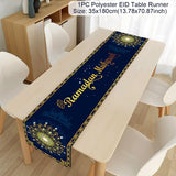 Ramadan Table Runner Eid Mubarak Decor For Home 2025 Tablecloth Islamic Muslim Party Supplies Ramadan Kareem Eid Al-Fitr Gifts