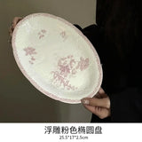 French High Leg Tray, Medieval Ceramic Fruit Pastry Dessert Plate, Dining Room Porch Atmosphere Decoration