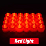 1/48PCS Flameless Led Candle Christmas Wedding Party Decoration Table Lamp Heart-shape Electronic Battery-Power Tealight Candles