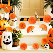 10-100PCS Artificial Marigold and Carnation Flowers for Halloween Day of The Dead Diwali Crafts and Festival Decorations