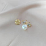 Fashion Pearl Maple Leaf Rhinestone Brooches For Women Elegant Metal Fixed Clothing Pins Daily Jewelry Accessories