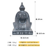 ઇજિપ્તીયન રાણી સ્ફિન્ક્સ પ્રતિમા ભારતીય સાંસ્કૃતિક રેઝિન ડેસ્કટોપ સજાવટ સેટ ઉત્સવના વાતાવરણ ગૃહ સજાવટ આદર્શ હસ્તકલા ભેટ