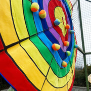 Dartboard Game Set Round Cloth Dart Board Outdoor Hrowing Sticky Ball Target Toy With 20 Balls for Parent-child Interaction Game