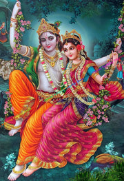 Indian God Radha Krishna Posters and Prints Canvas Painting Indian Artwork Wall Art Pictures for Living Room Home Decoration