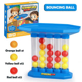Exciting Bounce Ball Game, Plastic Jumping Connect Table Top Board Game for Adults Kids & Family - Birthday & Party Gift