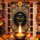 Diwali Decoration Party Background  Indian Diwali Peacock Candle Party Supplies Door Decoration Festival Door Cover Backdrop