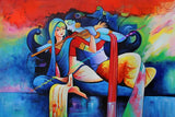 Indian God Radha Krishna Posters and Prints Canvas Painting Indian Artwork Wall Art Pictures for Living Room Home Decoration