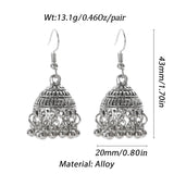 Pendientes Piercing Indian Jewelry Jhumka Tassel Earrings Women Accessories Kolczyki Silver Color Earring Trendy Party Ear rings