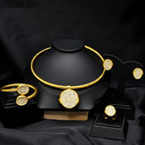 ANIID Fashion African Gold Plated Jewelry Sets For Women Gifts Ethiopian Indian Dubai Bridal Necklace And Earrings Set Wedding