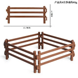 Oenux Simulation Farm Fence Scene Toy Trees House Farmer Unicorn Animals Model Miniature Craft Home Decoration Cute Kids Gift