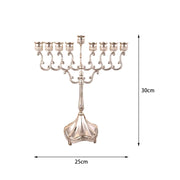9 Branches Candle Holder Tabletop Candelabrum Candle Stands Hanukkah Menorah for Christmas Party Wedding Home Decor Gift