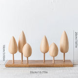 4Pcs Small Wooden House Ornament Miniature Building Table Desktop Home Decor Items Nordic Style Birthday Christmas Gifts Crafts