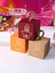 દિવાળી પિરામિડ ગિફ્ટ બોક્સ સેટ, ગોલ્ડન દિવાળી પ્રિન્ટ, તહેવારની દિવાળી ભેટ, ભેટ અને સજાવટ માટે વપરાય છે, ભારતીય તહેવારની ભેટ બોક્સ