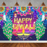 ભારતીય પરંપરાગત હેપ્પી દિવાળી બેકડ્રોપ્સ ફેસ્ટિવલ ઓફ લાઇટ્સ પાર્ટી મ્યુરલ હિન્દુ મીણબત્તી બેકગ્રાઉન્ડ પ્રોપ રૂમ ડેકોર કસ્ટમ સપ્લાય