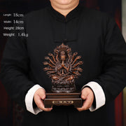 Goddess of Mercy Bodhisattva Ornaments Attract Wealth Thousand-handed Goddess of Mercy Statue Craft Home Decor Office Gift