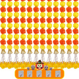 10-100PCS Marigold Garland for Diwali Wedding Decoration Artificial Marigold Flowers for Fiesta Day of The Dead Mexican Party
