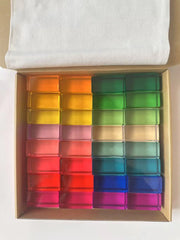 બાળકો માટે ખુલ્લા રમત માટે નવી ડિઝાઇન મોન્ટેસરી રમકડાં સી થ્રુ રેઈન્બો લ્યુસાઈટ સ્ટેકીંગ બ્લોક્સ એક્રેલિક હાઇટ્રાન્સપરન્ટ