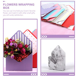 10pcs Gift Packaging Boxes Envelop Shape Flower Wrapping Box Fresh Paper Container Storage For Wedding Anniversary Bouquet