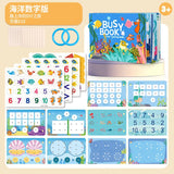 2-6 વર્ષના બાળકો માટે વ્યસ્ત પુસ્તક, શાંત પુસ્તક પૂર્વશાળા શિક્ષણ પ્રવૃત્તિ, ફરીથી વાપરી શકાય તેવું સ્ટીકર અને વેલ્ક્રો મેચિંગ, મોન્ટેસરી ફાઇન મોટ