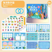 2-6 વર્ષના બાળકો માટે વ્યસ્ત પુસ્તક, શાંત પુસ્તક પૂર્વશાળા શિક્ષણ પ્રવૃત્તિ, ફરીથી વાપરી શકાય તેવું સ્ટીકર અને વેલ્ક્રો મેચિંગ, મોન્ટેસરી ફાઇન મોટ