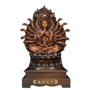Goddess of Mercy Bodhisattva Ornaments Attract Wealth Thousand-handed Goddess of Mercy Statue Craft Home Decor Office Gift