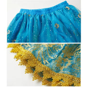 મહિલા ઉત્સવ હેલોવીન કોસ્પ્લે બેલી ડાન્સ ટોપ ડ્રેસ એડલ્ટ ઇન્ડિયન આરબ જાસ્મીન સાડી ફેન્ટસી રેવ બોલિવૂડ આઉટફિટ કોસ્ચ્યુમ સૂટ