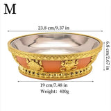 Tibetan Fruit Altars Plate,Multi-size Resin Stainless Steel Circle Saucer,Buddhist Offering Holy Plate,Buddhism Religious Items