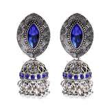 Ethnic Retro Geometric Turkish Jhumka Earrings For Women Indian Jewelry Flower Gold Color Bell Tassel Dangling Earrings