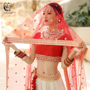 Traditional Dress Indian Dance Dress Ethnic Style Women's Sari Dance Dress Scarf Top Large Swing Skirt Lengha Set Indian Saree