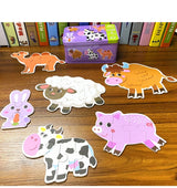Kids Animal Puzzles for Toddlers 1 2 3 Years Boys Girls Learning Animals Memory Card Matching Game Educational Toys For Children