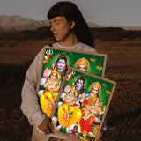 Modern Hindu God Lord Shiva Buddha Portrait Anime Poster Wall for Living Room Bar Wall Sticker Study Home Living Room Decoration